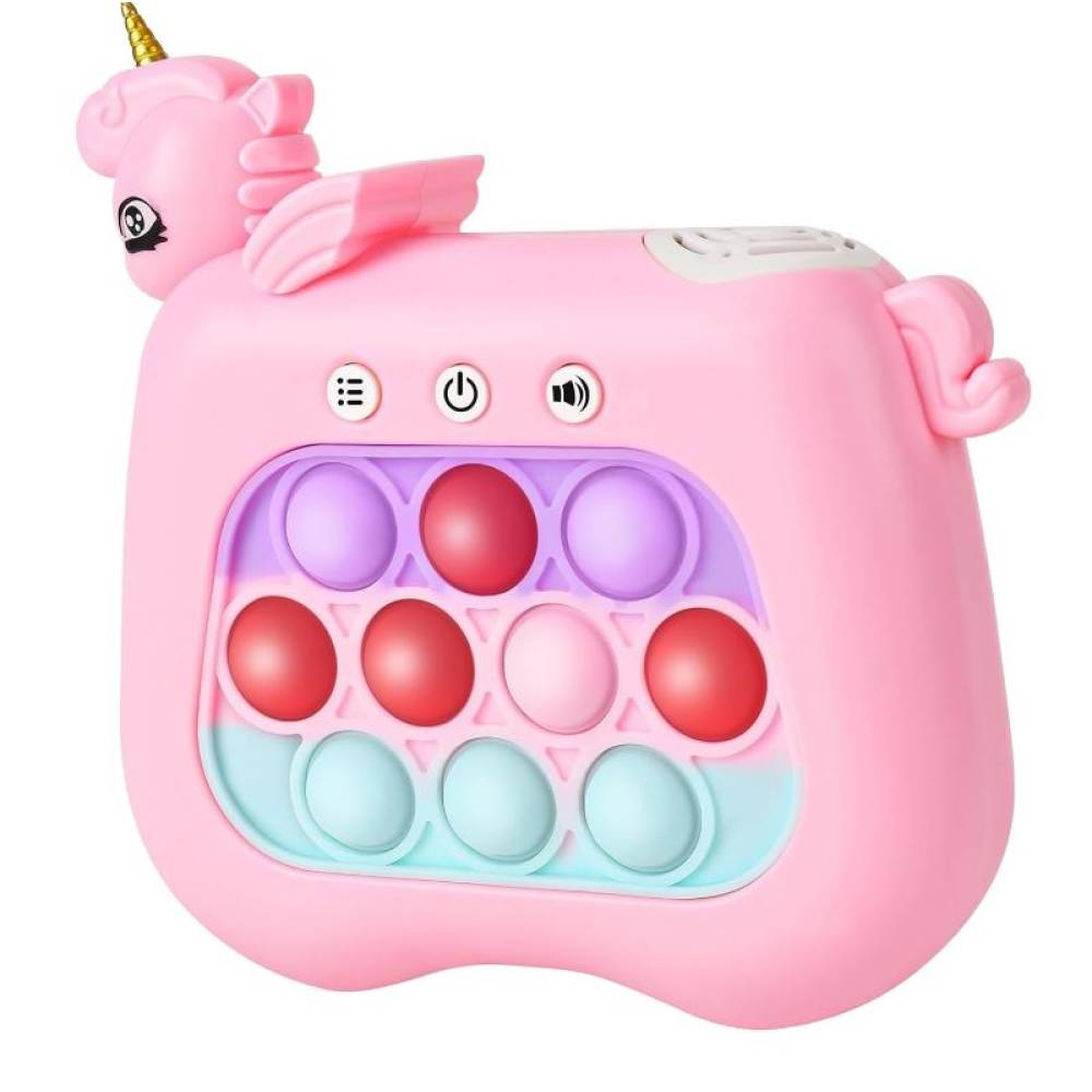 Consola, Joc Interactiv Pop It, Pentru copii, Model Unicorn, Roz Consola, Joc Interactiv Pop It, Pentru copii, Model Unicorn, Roz