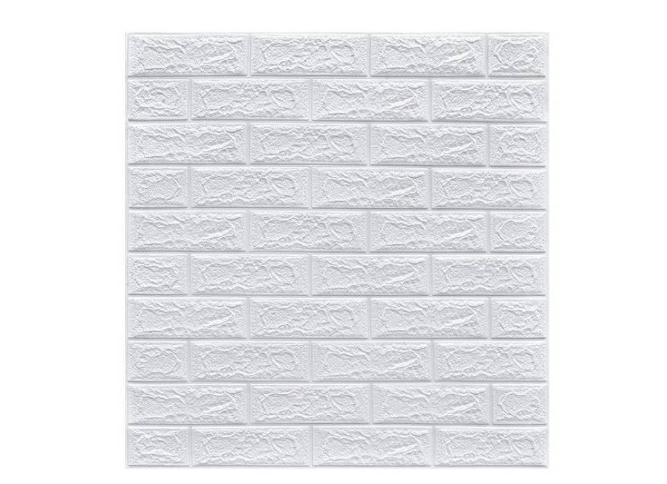 Tapet 3D autoadeziv, 70x77cm, imitatie caramida, Alb, 10buc/set Tapet 3D autoadeziv, 70x77cm, imitatie caramida, Alb, 10buc/set