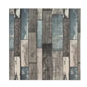 Tapet 3D autoadeziv, 70x70cm, din Rasina, Gri/ Albastru, 10buc/set