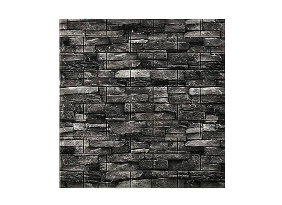 Tapet 3D autoadeziv, 70x77cm, Gri inchis, 10buc/set