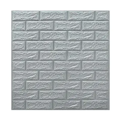 Tapet 3D autoadeziv, 70x77cm, Argintiu, 10buc/set