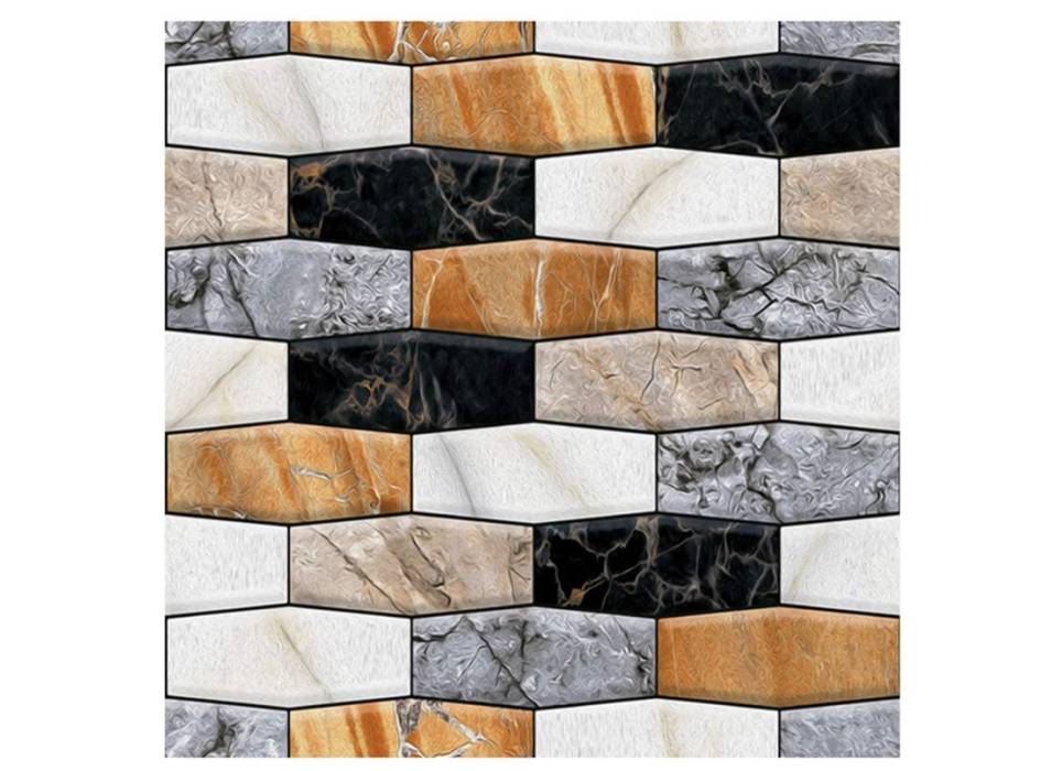 Tapet 3D autoadeziv,30x30cm,  imitatie marmura, Gri, Maro, Negru, 10buc/set
