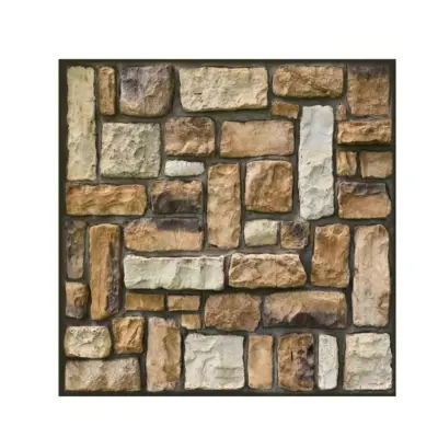 Tapet 3D autoadeziv, 30x30cm PVC, imitatie piatra, Maro 10buc/set