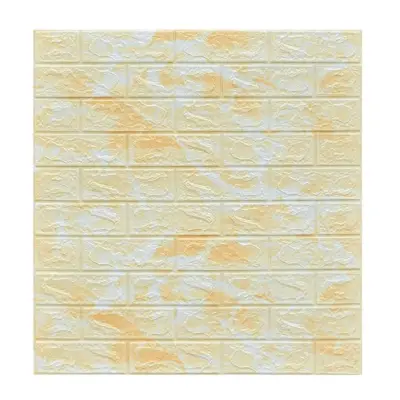 Tapet 3D autoadeziv, 70x77cm, Caramida, Marmura Galbena, 10buc/set