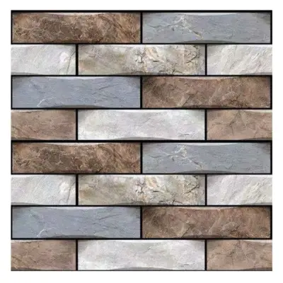 Tapet 3D autoadeziv, imitatie marmura,30x30cm, Gri, Maro, Bej, 10buc/set