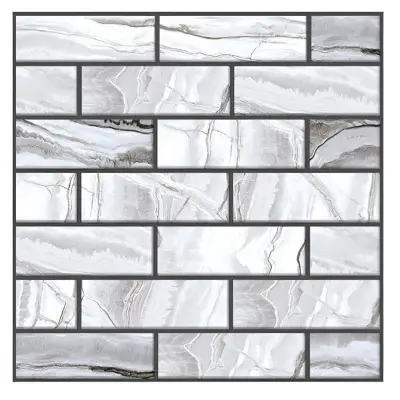 Tapet 3D autoadeziv, 30x30cm, imitatie marmura, Gri 10buc/set