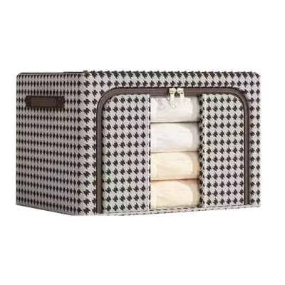 Cutie depozitare 66 litri, pliabila cu fermoar, zebra