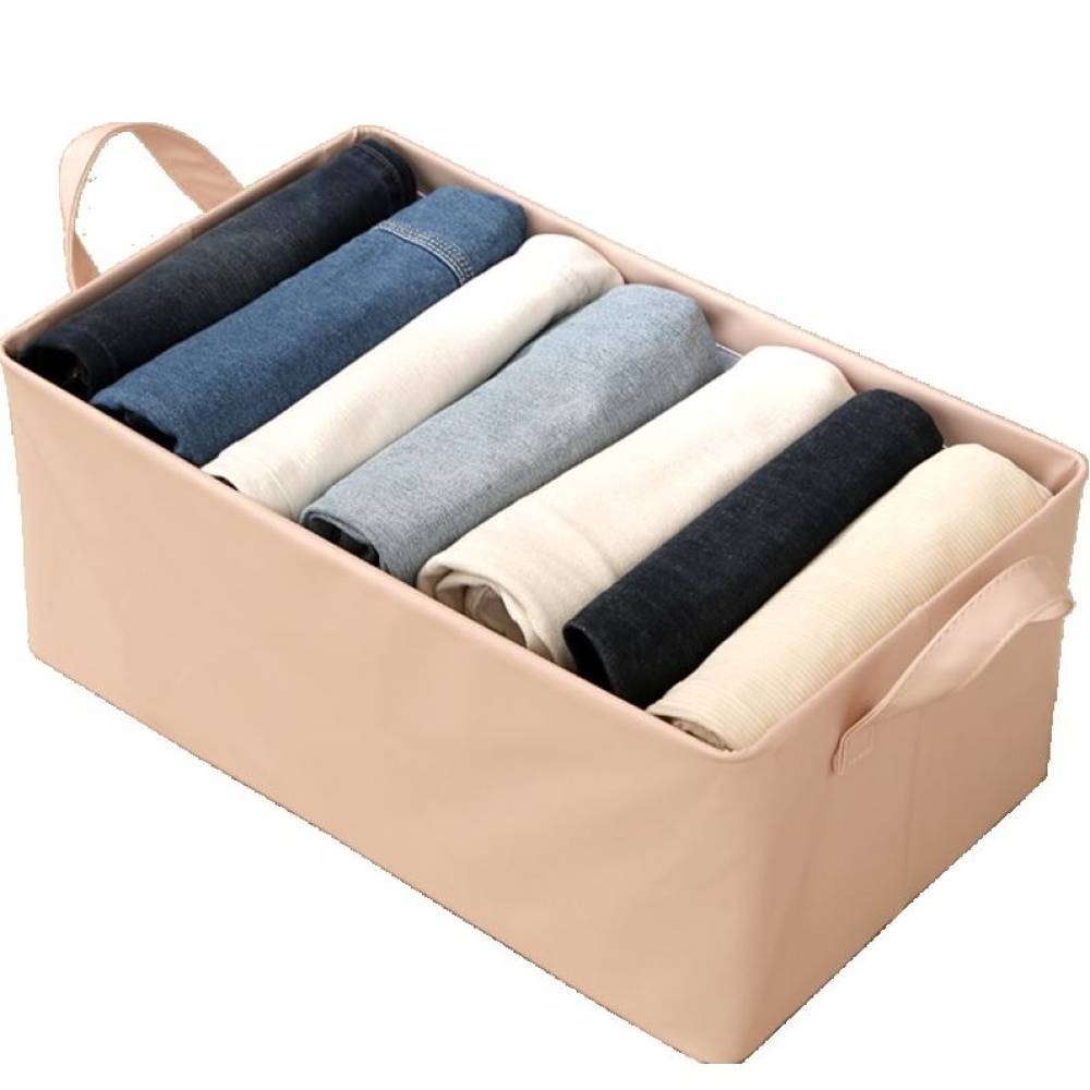 Cutie depozitare 26 litri pliabila, piele ecologica roz Cutie depozitare 26 litri pliabila, piele ecologica roz