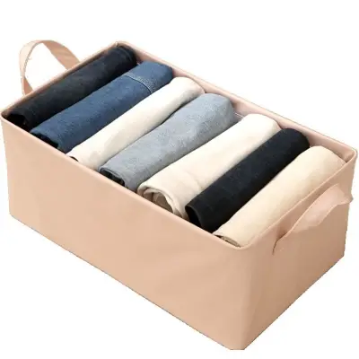 Cutie depozitare 26 litri pliabila, piele ecologica roz