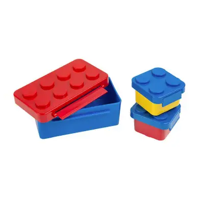 Caserole pentru pranz interactive, plastic, multicolor, 3 buc/ Set