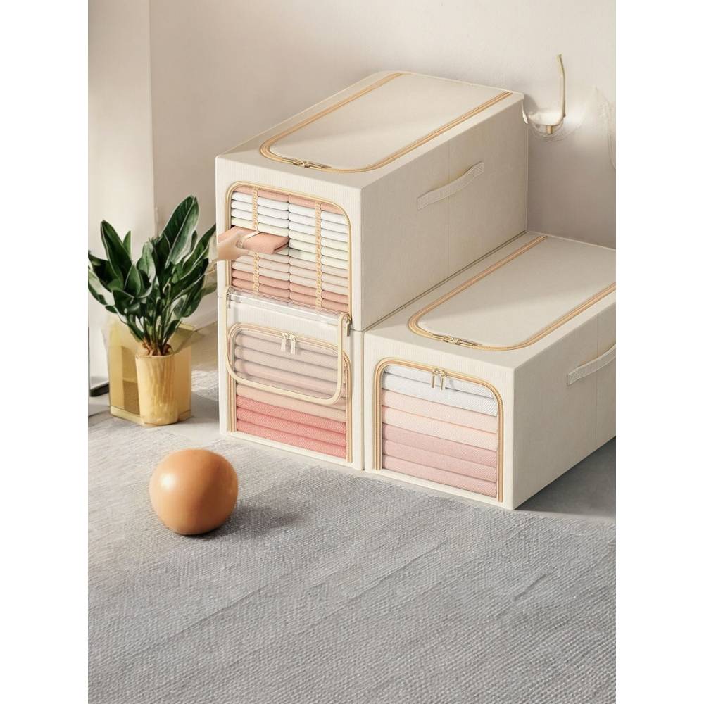 Cutie depozitare cu cadru metalic 49L, Kaki Cutie depozitare cu cadru metalic 49L, Kaki