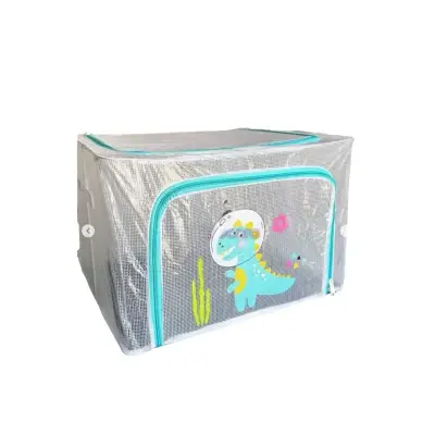 Cutie depozitare transparenta 66L, model dinozaur