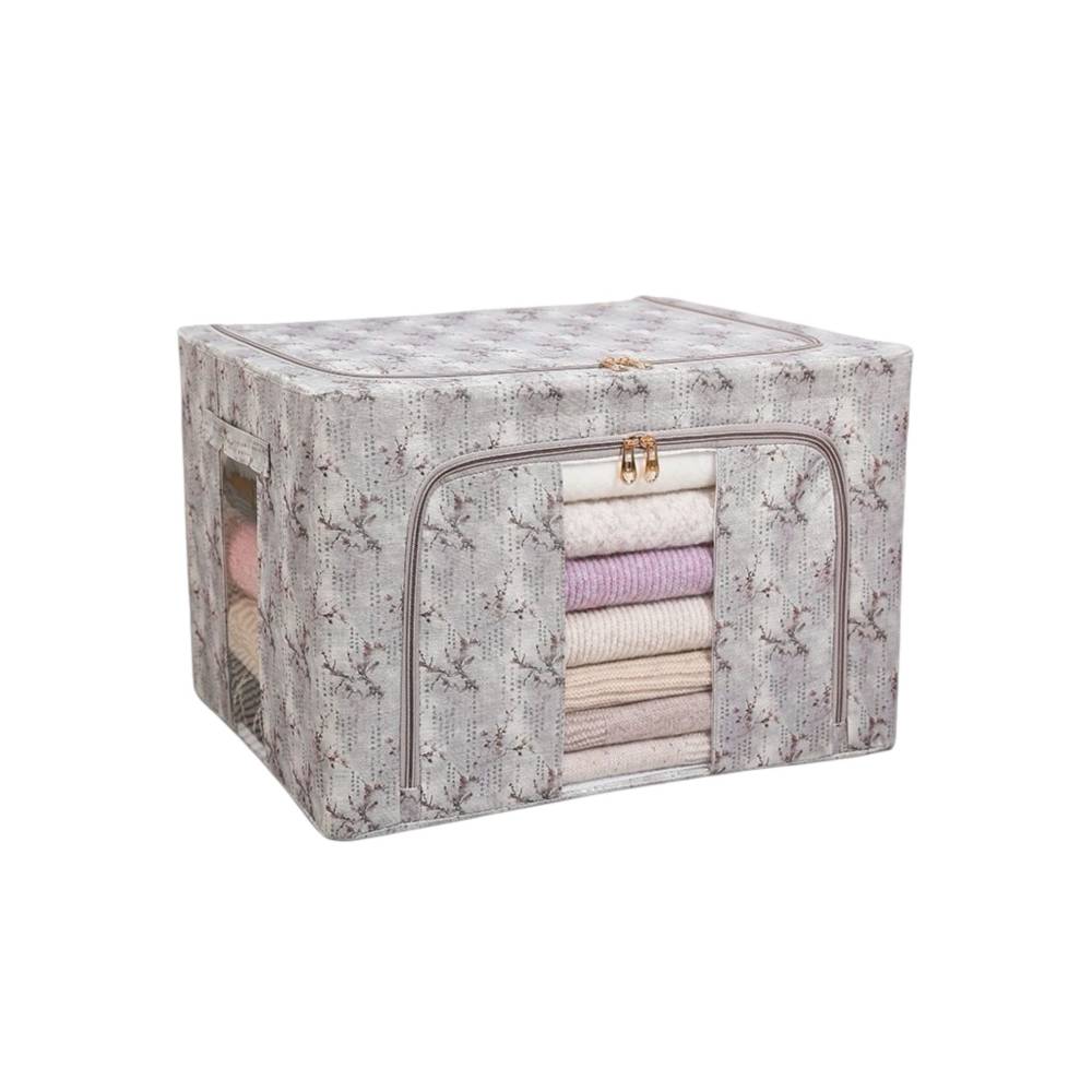 Cutie depozitare 66L Flori de primavara, Gri Cutie depozitare 66L Flori de primavara, Gri