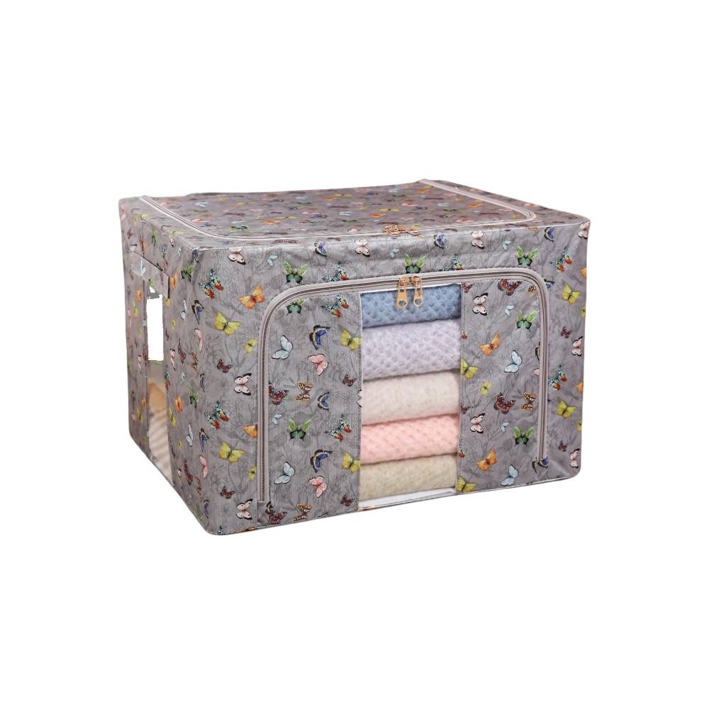 Cutie depozitare 66L, model fluturasi, Gri inchis Cutie depozitare 66L, model fluturasi, Gri inchis