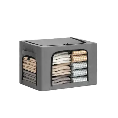 Cutie depozitare 38L, 3 ferestre, culoare Gri inchis