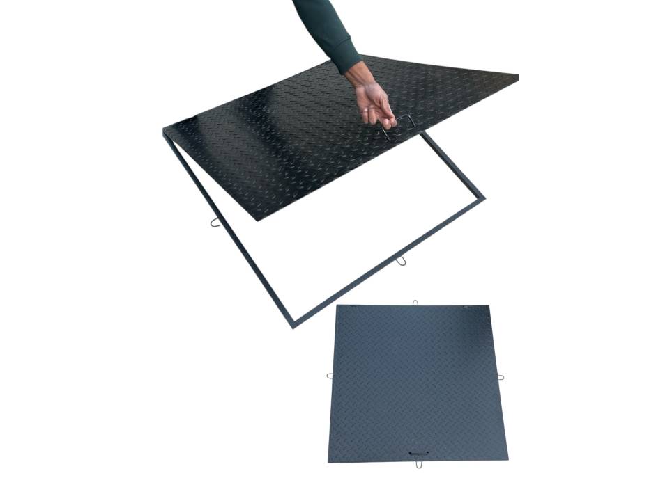 Capac camin, canalizare cu rama 75x75cm