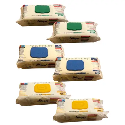 Pachet 5+1 cadou, servetele sleepy cu bicarbonat si otet (umede) 100 buc