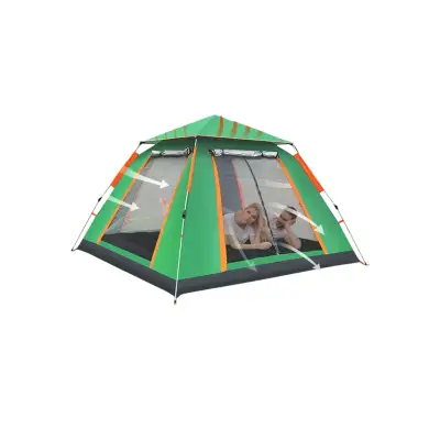 Cort camping 4 persoane 200x200x150cm Verde