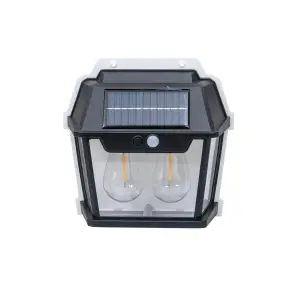 Lampa solara de perete cu 2 becuri 3 tipuri de lumina 28W