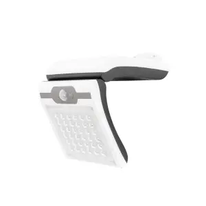 Lampa solara de perete alba, 20W