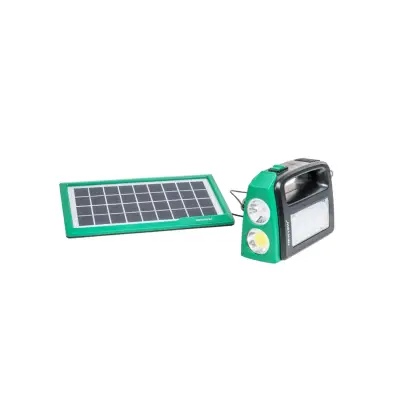 Kit panou solar, 3 becuri si lanterna 17x7.5x12cm