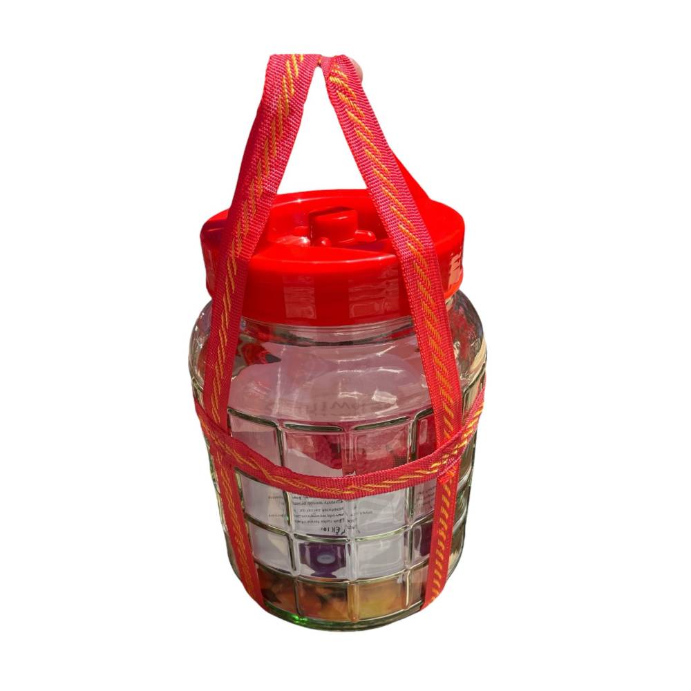 Borcan sticla groasa cu manere si supapa de aerisire, 15L Borcan sticla groasa cu manere si supapa de aerisire, 15L