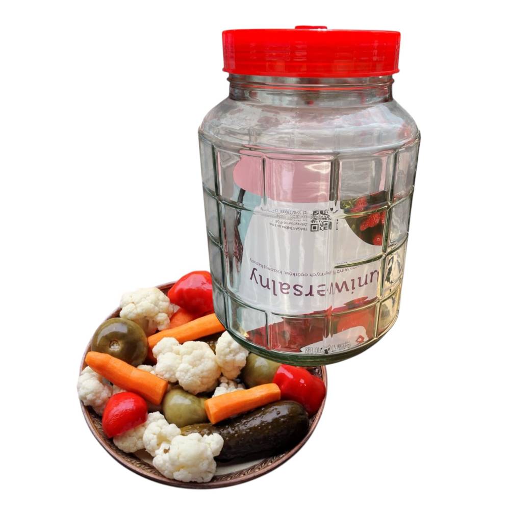 Borcan sticla groasa cu manere si supapa de aerisire, 15L Borcan sticla groasa cu manere si supapa de aerisire, 15L