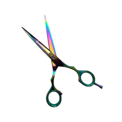 Foarfeca profesionala de tuns 6.5 inch cu tija demontabila Multicolora