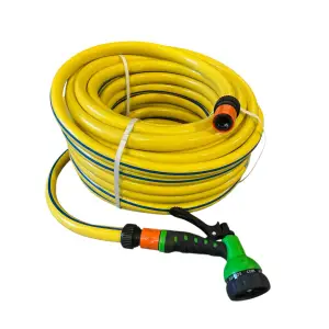 Kit irigare gradina furtun 3/4 - 20m, pistol apa si conectori