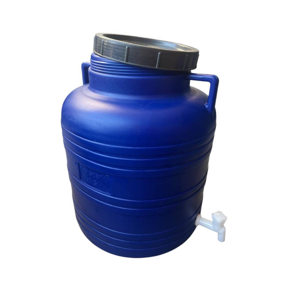 Butoi plastic 60 litri (bidon) cu robinet Butoi plastic 60 litri (bidon) cu robinet