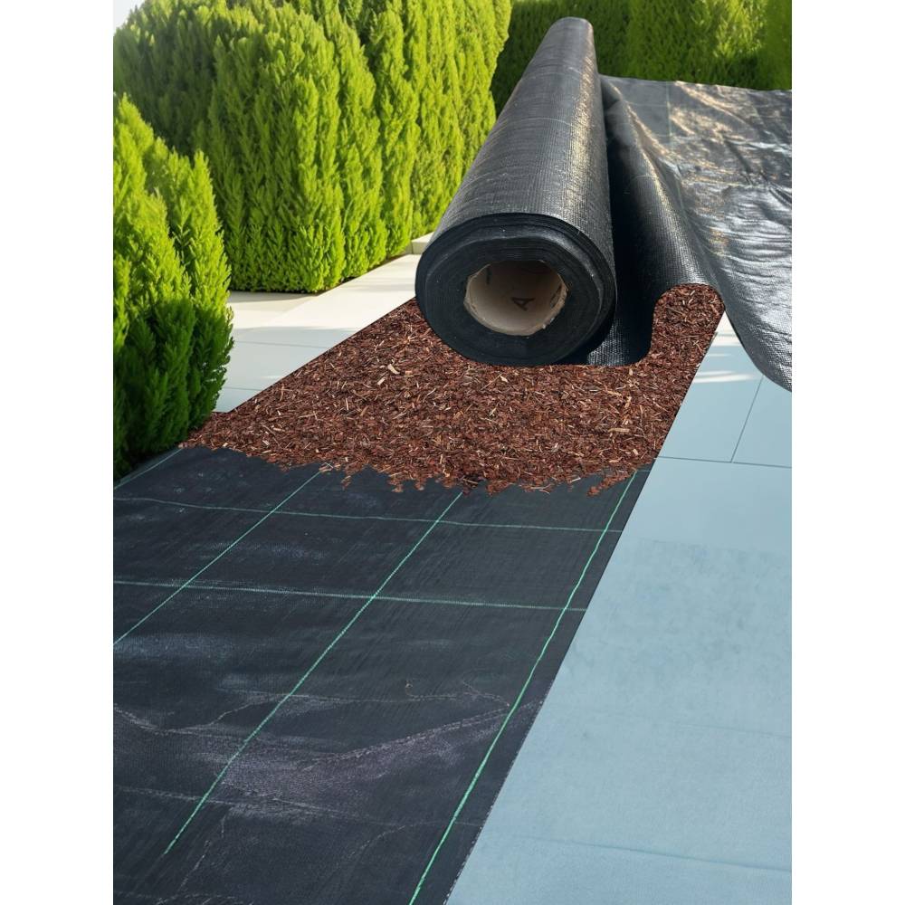 Agrotextil antiburuieni negru 1m latime, 30m L, 100g/mp Agrotextil antiburuieni negru 1m latime, 30m L, 100g/mp