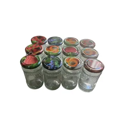 Borcan 370ml cu capac legume 12buc/set