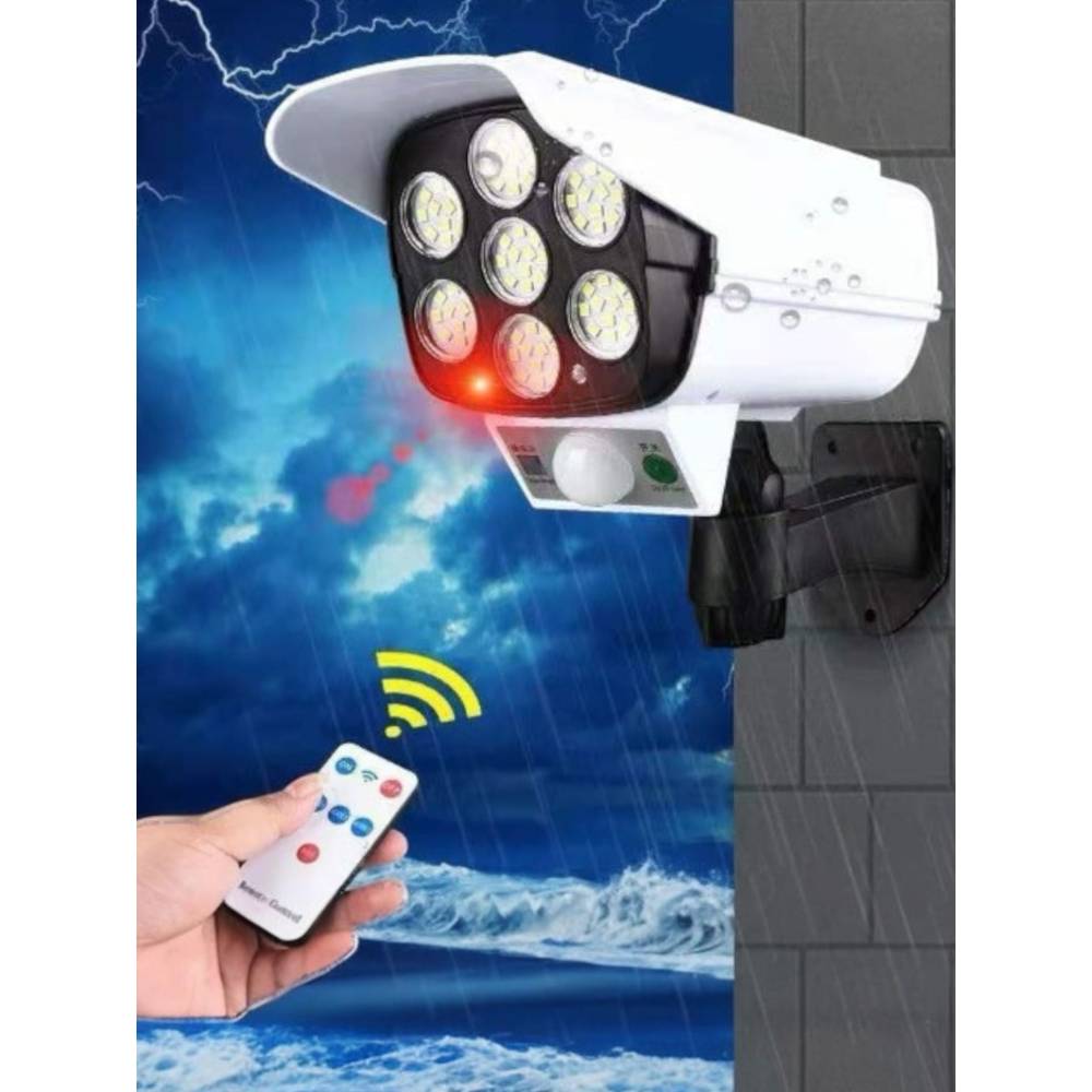 Camera de supraveghere falsa , incarcare solara 77 leduri , senzor de miscare , Flippy