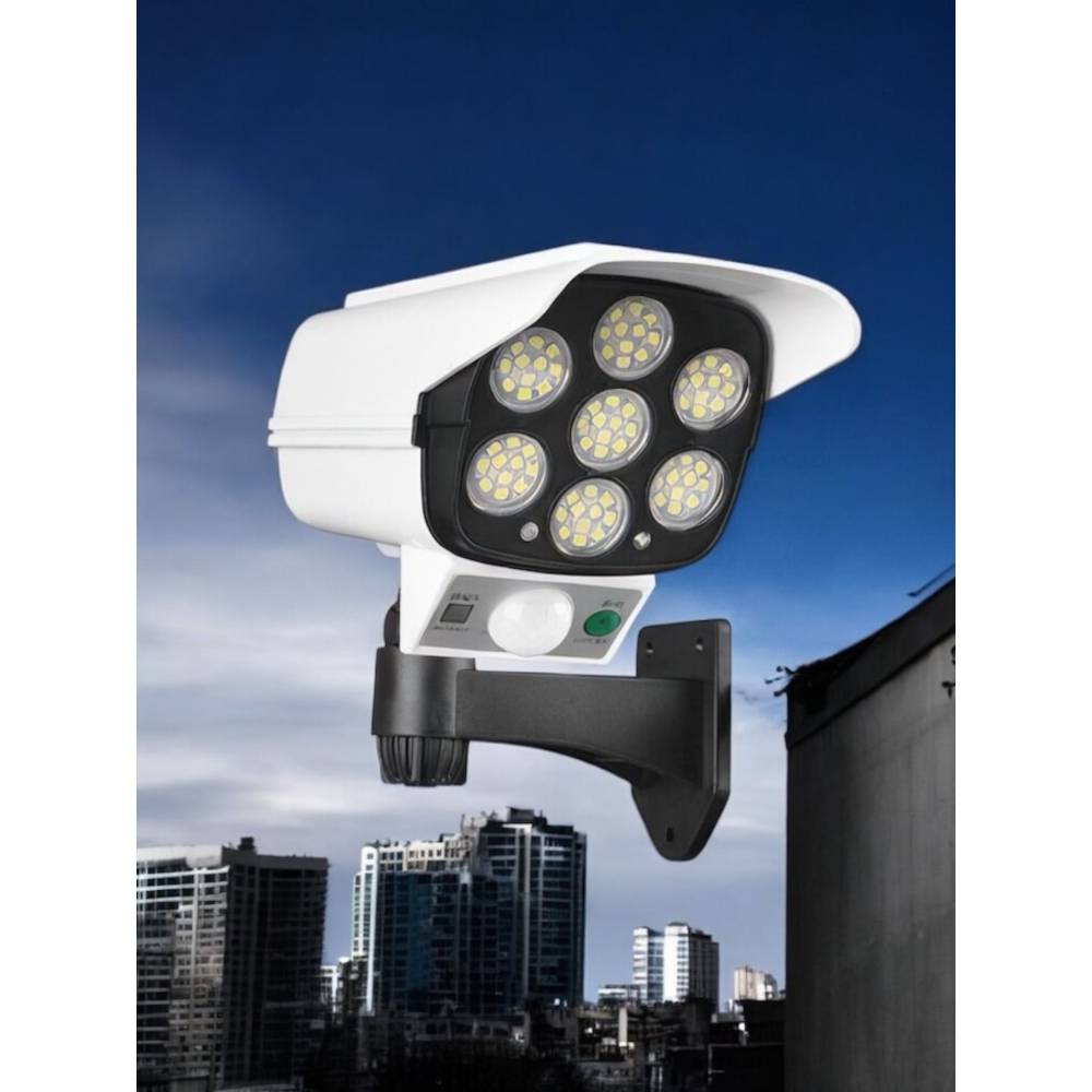 Camera de supraveghere falsa , incarcare solara 77 leduri , senzor de miscare , Flippy