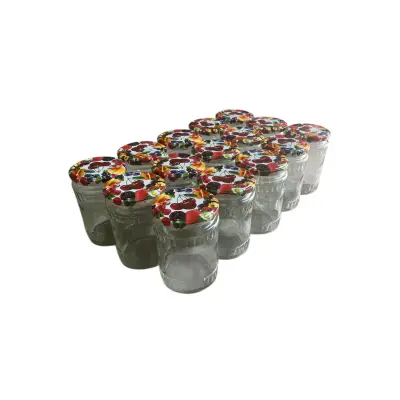 Borcan 580 ml cu capac, 15buc/set