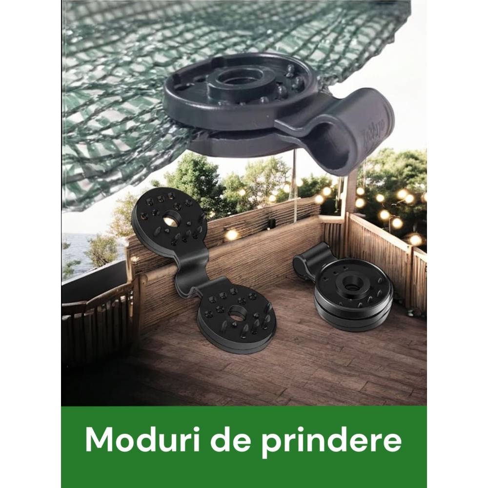 Clips fixare / sustinere plasa umbrire, rotund 50 buc/set