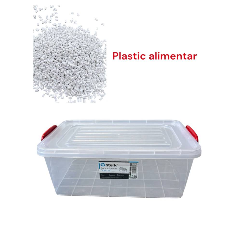 Caserole plastic cu capac si maner 12 litri, 5 buc Caserole plastic cu capac si maner 12 litri, 5 buc