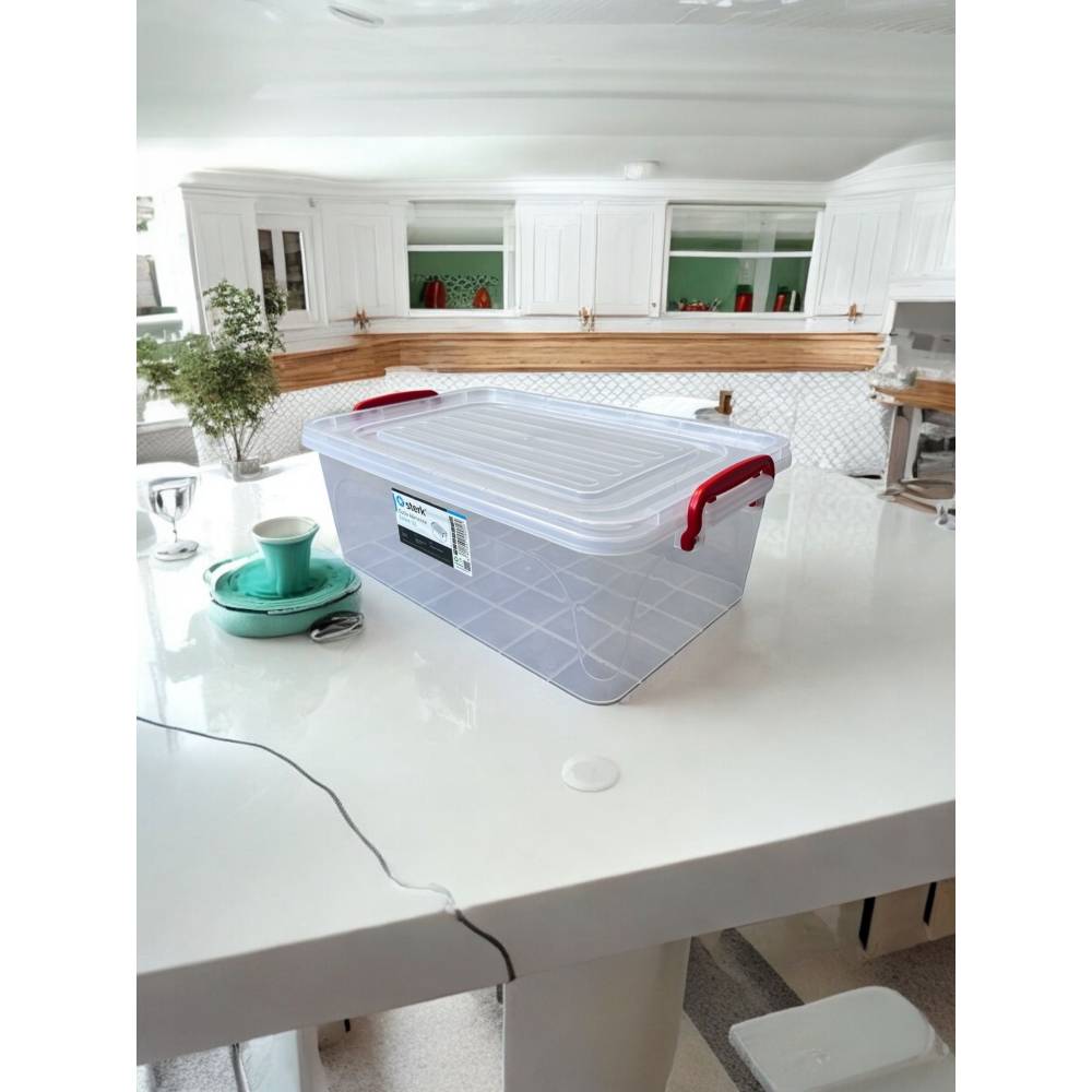 Caserole plastic cu capac si maner 12 litri, 5 buc Caserole plastic cu capac si maner 12 litri, 5 buc