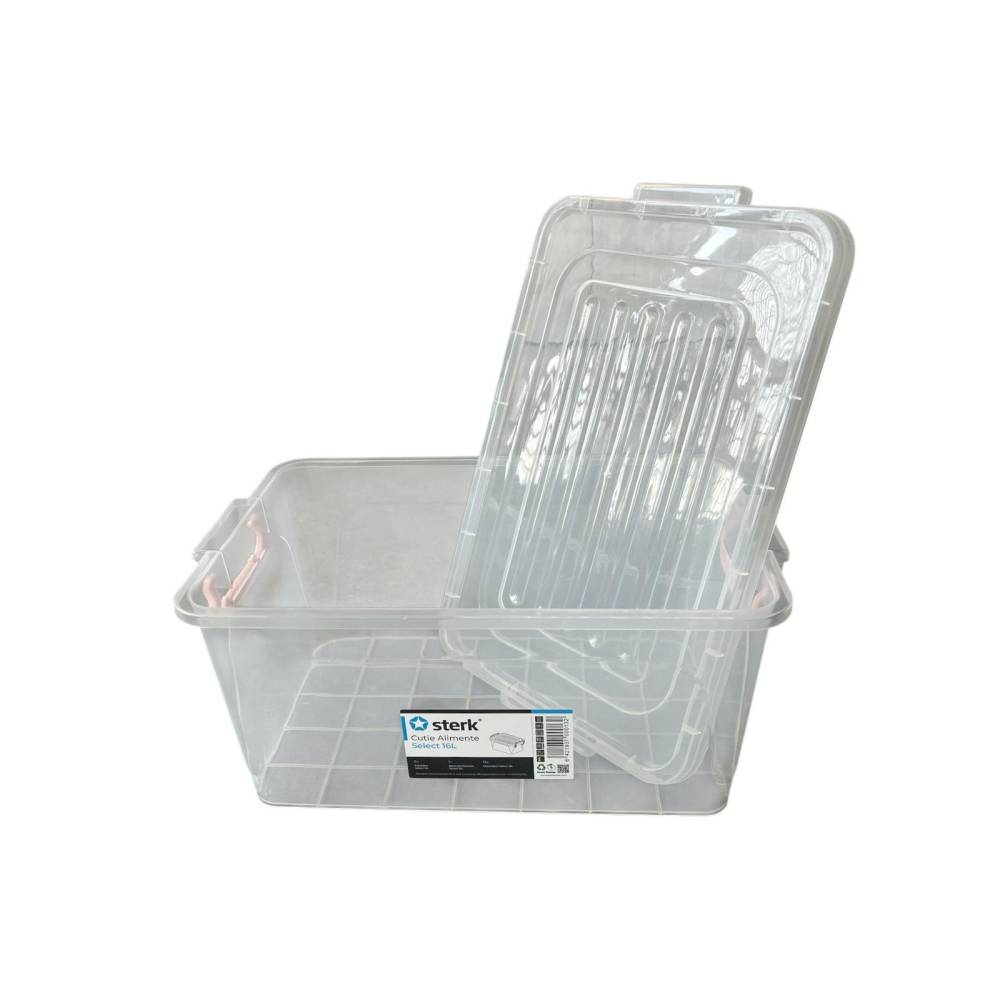 Caserola plastic cu capac si maner 16 litri