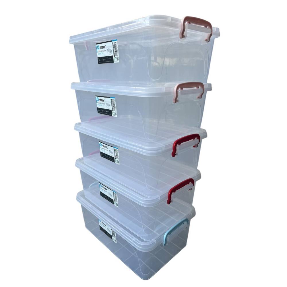 Caserole plastic cu capac si maner 20 litri, 5 buc Caserole plastic cu capac si maner 20 litri, 5 buc