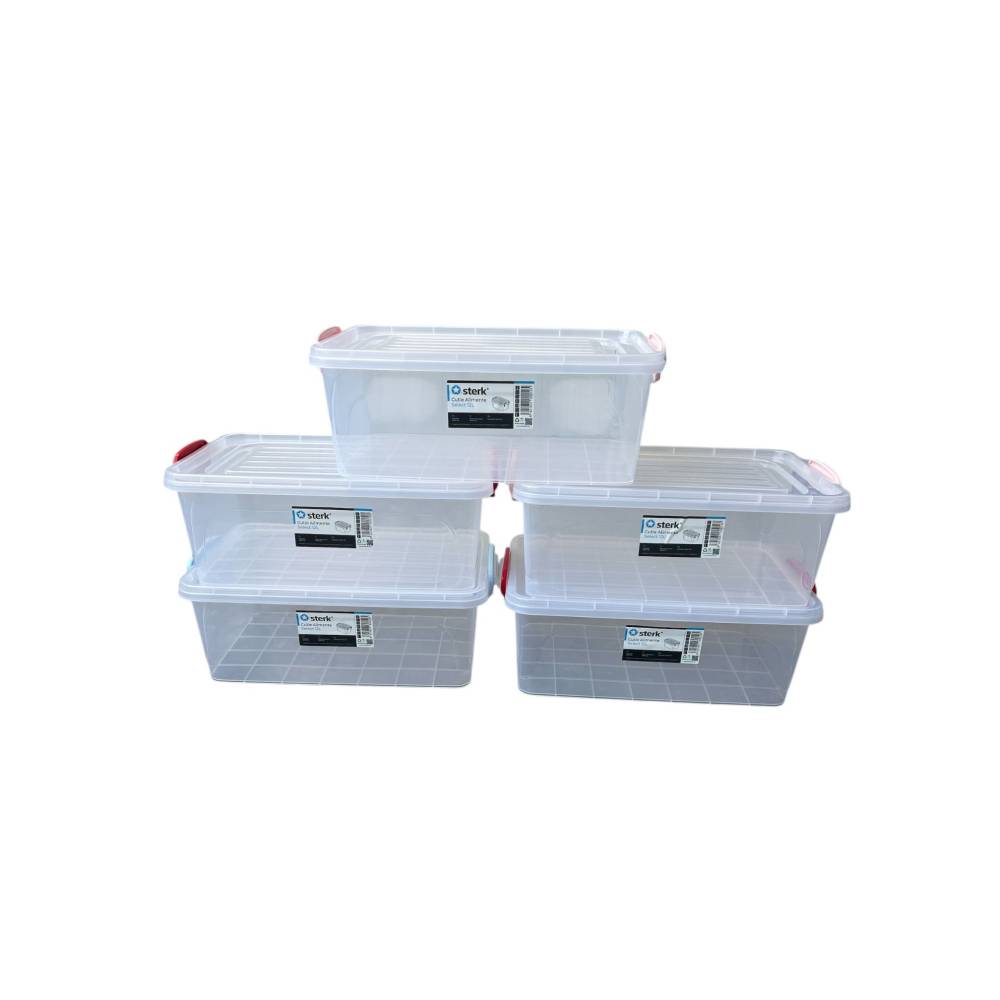 Caserole plastic cu capac si maner 20 litri, 5 buc Caserole plastic cu capac si maner 20 litri, 5 buc