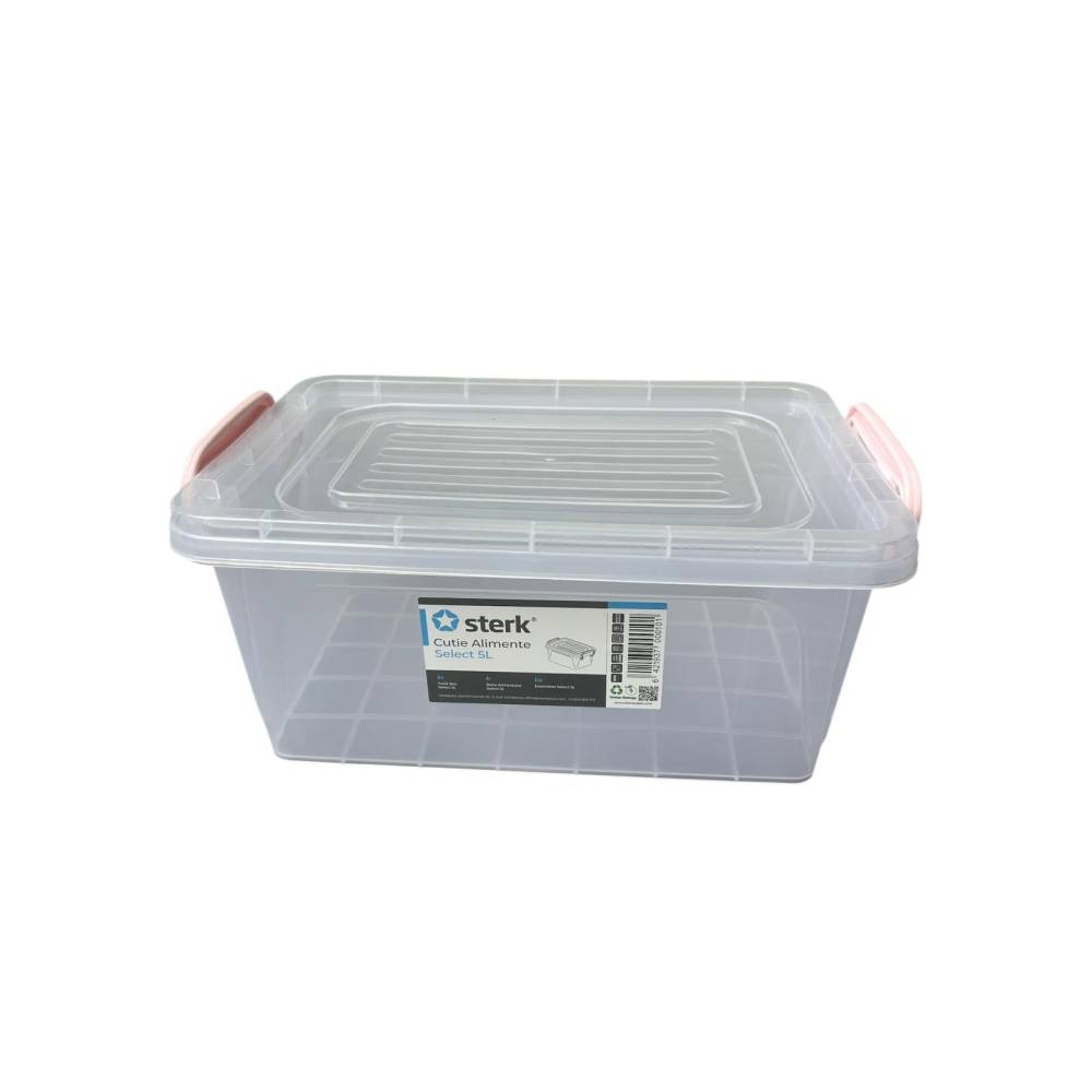 Caserola cu capac si maner din plastic 5 litri