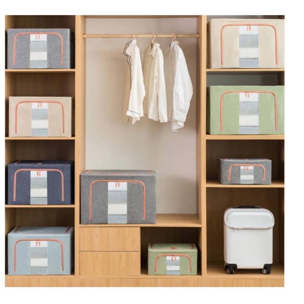 Cutie depozitare 24 litri, pliabila cu fermoar, cirese roz Cutie depozitare 24 litri, pliabila cu fermoar, cirese roz