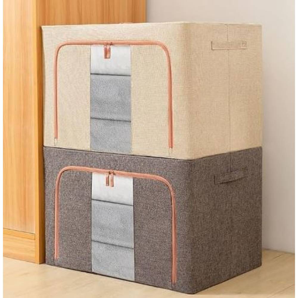 Cutie depozitare 24 litri cu fermoar, rosie, pliabila