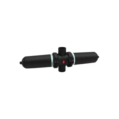 Filtru manual dublu cu sita 3 inch filet exterior, clapete cromate, industrial