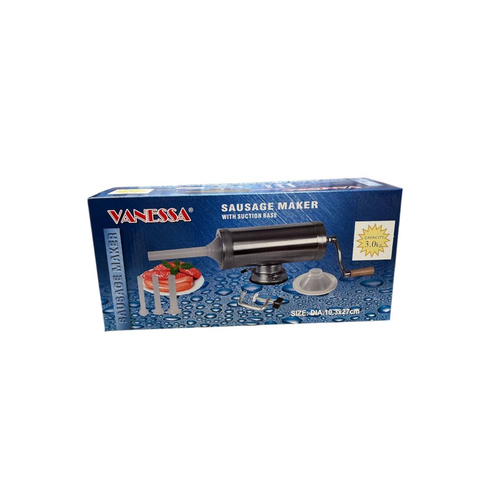 Masina umplut carnati 3kg orizontala, inox Masina umplut carnati 3kg orizontala, inox