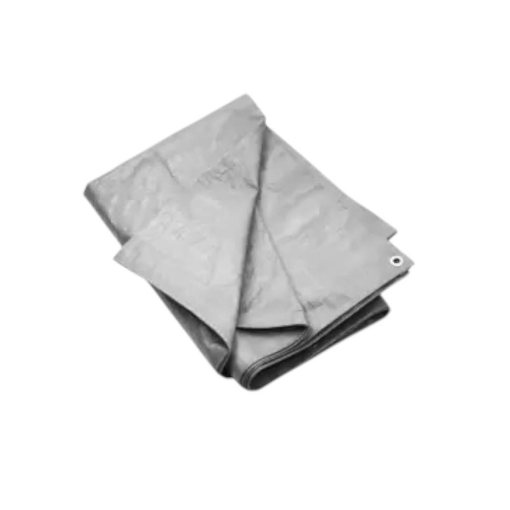 Prelata impermeabila cu inele Gri densitate 225g/mp, 5x10m Prelata impermeabila cu inele Gri densitate 225g/mp, 5x10m