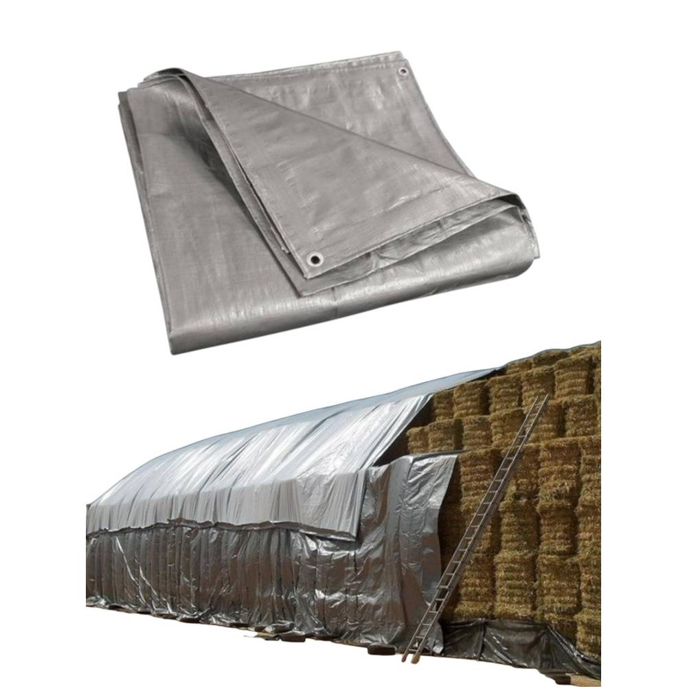 Prelata impermeabila cu inele Gri densitate 225g/mp, 5x10m Prelata impermeabila cu inele Gri densitate 225g/mp, 5x10m
