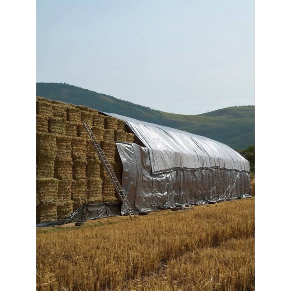 Prelata impermeabila cu inele Gri densitate 225g/mp, 5x10m Prelata impermeabila cu inele Gri densitate 225g/mp, 5x10m