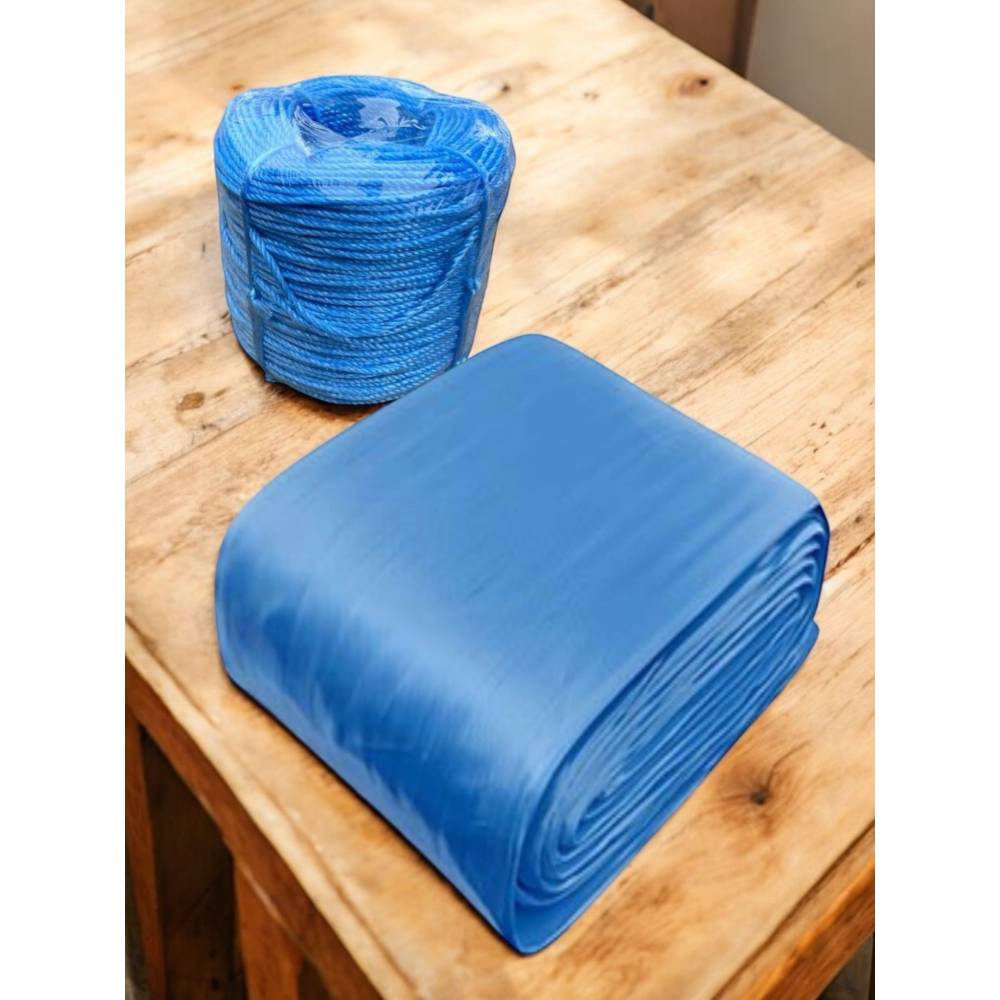 Prelata impermeabila cu inele prindere 6 x 6 m, 175g/mp albastra